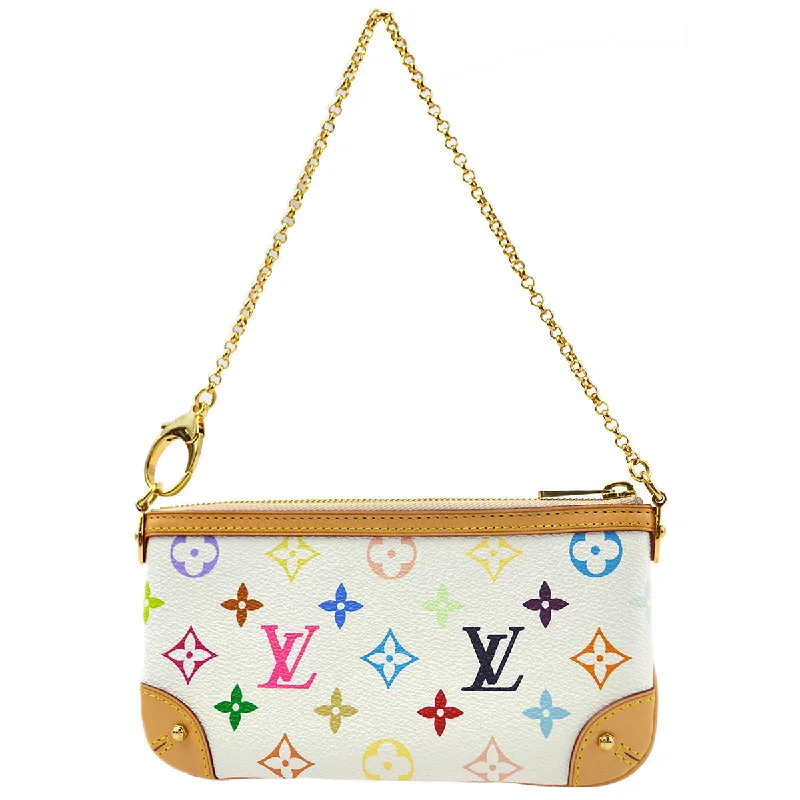 Louis Vuitton Twist bags with a contrast - colored interior for visual interestLouis Vuitton Multicolor White Pochette Milla MM Handbag M60096