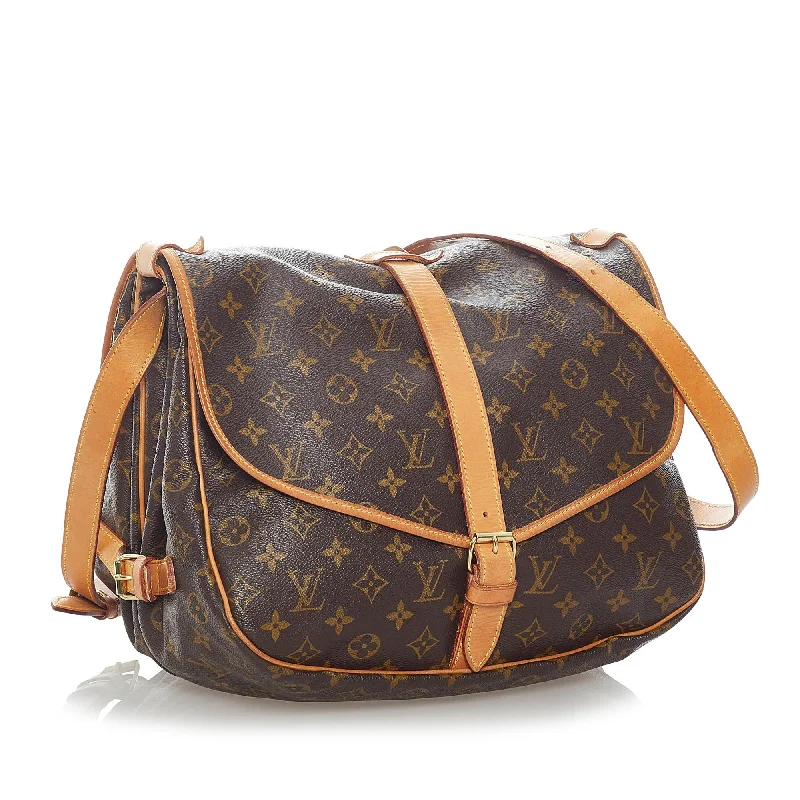 Ladies Louis Vuitton shoulder bags with a single - handle silhouetteLouis Vuitton Monogram Saumur 35 (34335)