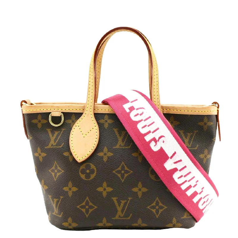 Louis Vuitton Alma bags with a leather - wrapped handle for a luxurious feelLOUIS VUITTON Neverfull BB Monogram Canvas Tote Shoulder Bag Brown