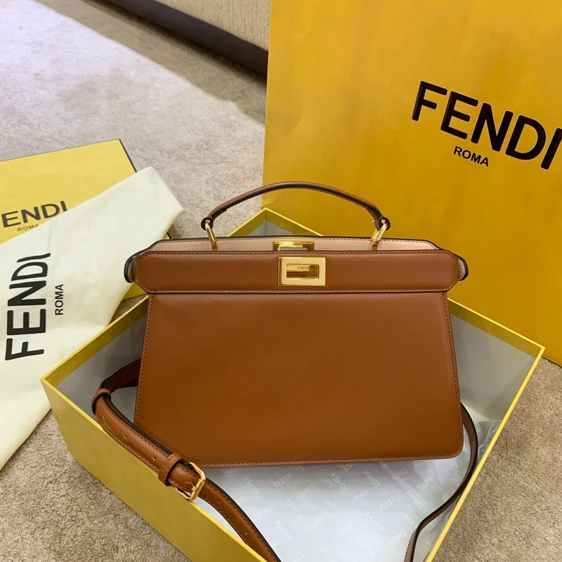 Fendi bags with a chain - link trim and a leather body for a modern and edgy lookBC - FENDI BAGS - 207