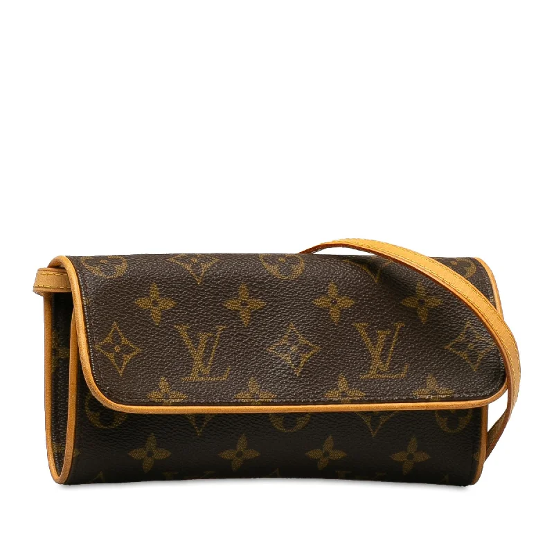 Ladies Louis Vuitton handbags with a detachable coin purse insideLouis Vuitton Monogram Pochette Twin PM (3k1Fag)