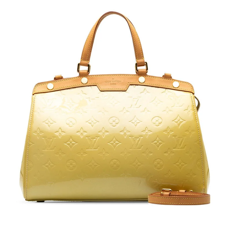 Louis Vuitton Alma bags with a detachable shoulder strap for versatilityLouis Vuitton Monograms Verney M90108 Handbag Patent Leather Citrine Yellow  Citrus