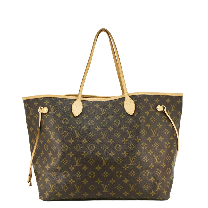 Ladies Louis Vuitton Capucines bags with gold - toned hardwareLOUIS VUITTON Neverfull GM Monogram Canvas Tote Shoulder Bag Brown