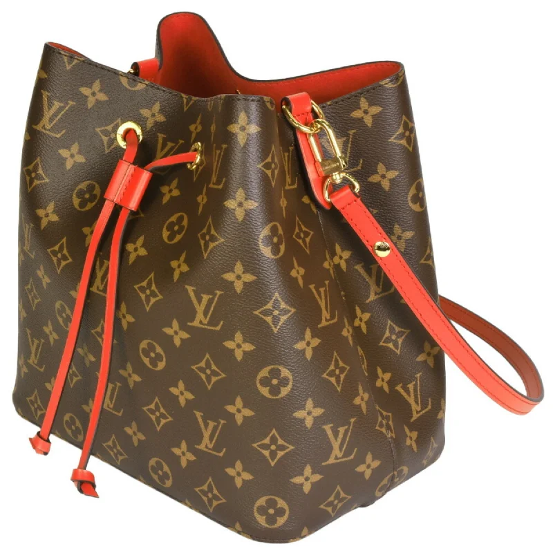 Louis Vuitton tote bags with a water - resistant coating for outdoor useLOUIS VUITTON Neonoe Strap Shoulder Bag Monogram Canvas Coquelicot M44021