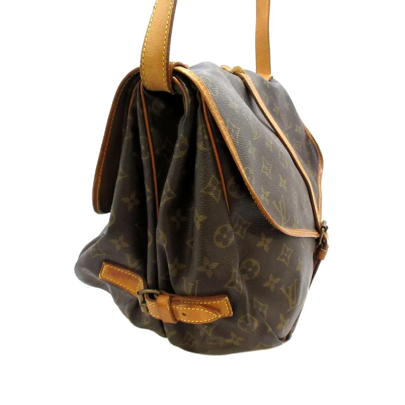 Louis Vuitton bags with a detachable mirror inside for on - the - go touch - upsLouis Vuitton Monogram Saumur 35 (I5rIuc)