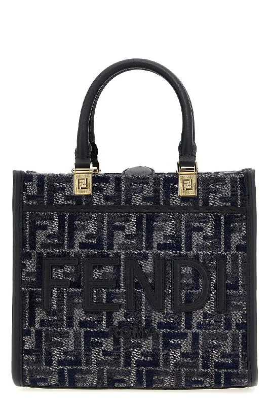 Fendi tote bags with a snap - button closure and a decorative charm for a fashionable and personalized lookFendi Women 'Fendi Sunshine Small' Shopping Bag