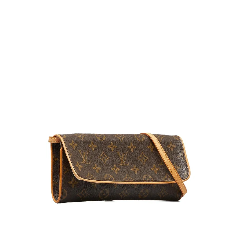 Ladies Louis Vuitton shoulder bags with a single - handle silhouetteLouis Vuitton Monogram Pochette Twin GM (3rW2EB)