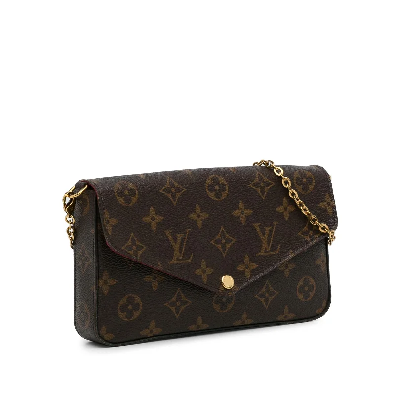 Louis Vuitton bags with a zip - around closure for enhanced securityLouis Vuitton Monogram Pochette Felicie (kLSkU9)