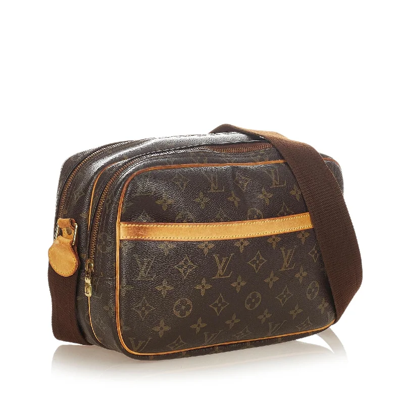 Louis Vuitton bags with a detachable mirror inside for on - the - go touch - upsLouis Vuitton Monogram Reporter PM (26178)