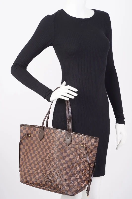 Louis Vuitton Alma bags with a detachable shoulder strap for versatilityLouis Vuitton Neverfull Damier Ebene Canvas MM