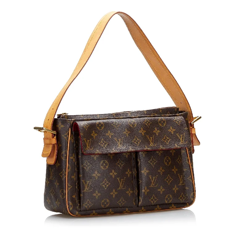 Medium - sized Louis Vuitton tote bags for work and shoppingLouis Vuitton Monogram Viva Cite GM (SHG-37039)