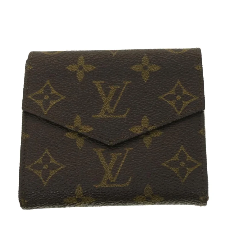 Ladies Louis Vuitton handbags with a detachable coin purse insideLOUIS VUITTON Monogram Wallet LV Auth ar8748