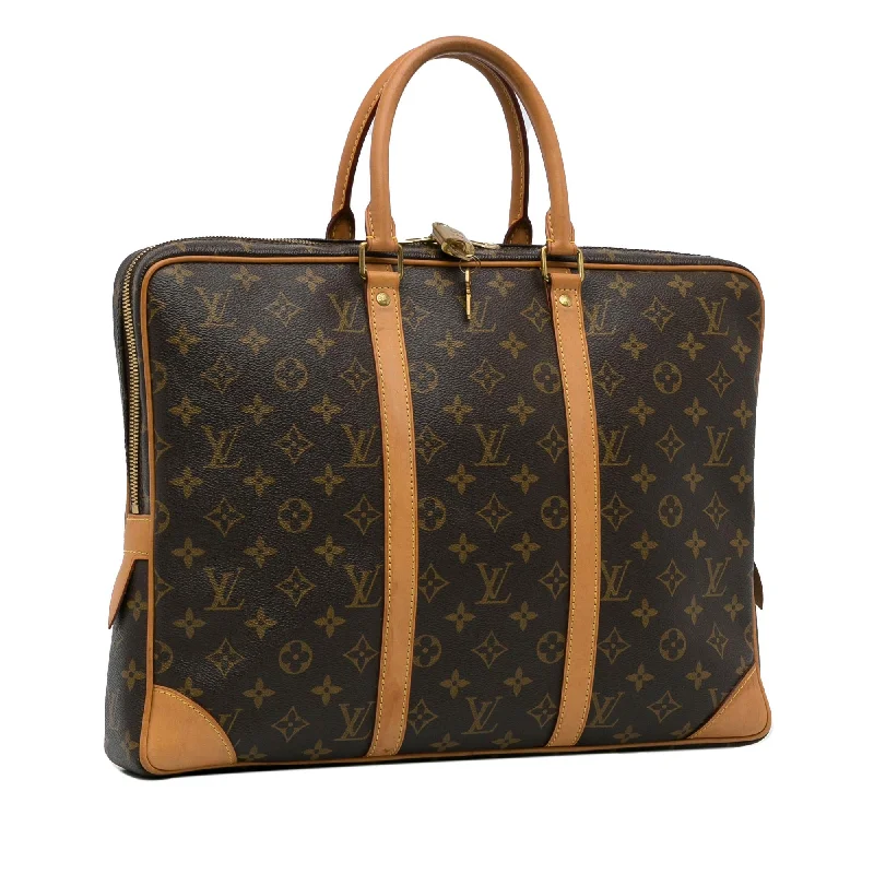 Louis Vuitton crossbody bags with a woven leather strap for textureLouis Vuitton Monogram Porte-Documents Voyage (fwcH5g)