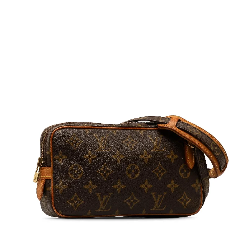 Louis Vuitton bags with a front - flap pocket for quick - access itemsLouis Vuitton Monogram Pochette Marly Bandouliere (0bMCPw)