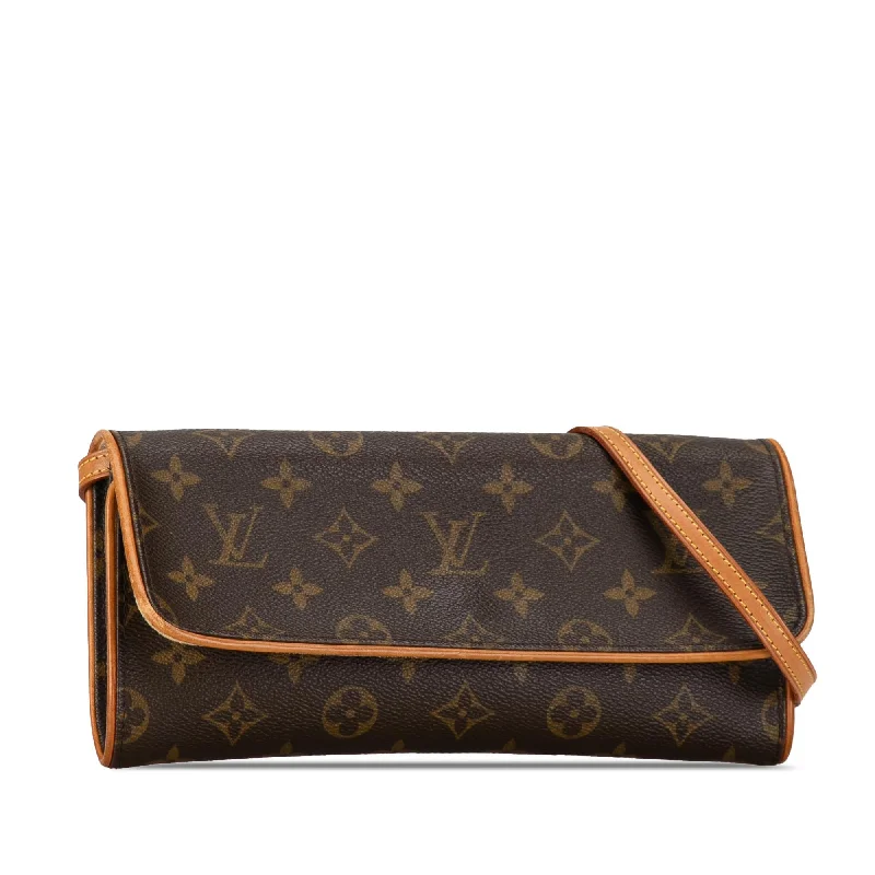 Louis Vuitton bags with a front - flap pocket for quick - access itemsLouis Vuitton Monogram Pochette Twin GM (CyMU3h)