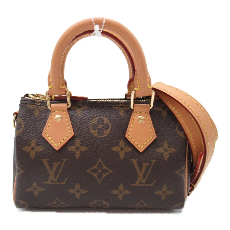 Louis Vuitton bags with a magnetic snap closure for easy accessLouis Vuitton Nano Speedy Shoulder Bag 2w Shoulder Bag 2way Shoulder Bag PVC Coated Canvas Monogram  Brown M81085