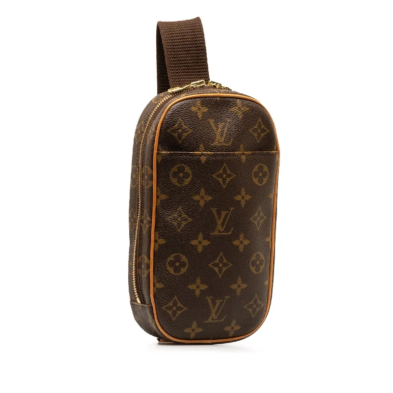 Louis Vuitton backpacks with a padded back panel for comfort during long - wearLouis Vuitton Monogram Pochette Gange (Upnizd)