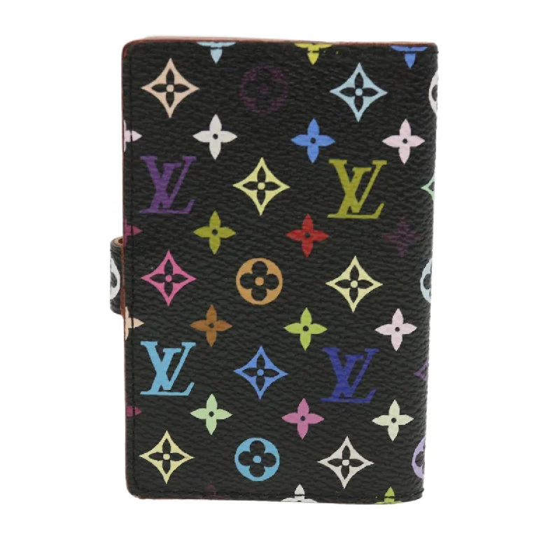 Louis Vuitton tote bags with a spacious interior and multiple pocketsLOUIS VUITTON Multicolor Carnet de Val Mini Agenda Black M92652 LV Auth am4066