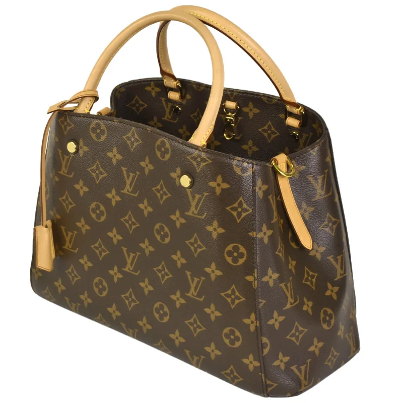 Louis Vuitton bags with a detachable mirror inside for on - the - go touch - upsLOUIS VUITTON Montaigne MM Handbag Shoulder Bag Monogram Canvas M41056