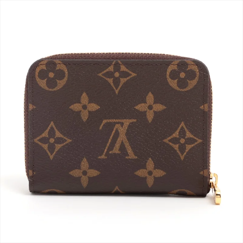 Ladies Louis Vuitton handbags with a detachable coin purse insideLouis Vuitton Monogram Zippy Coinpace M60067 Brown Coinpace