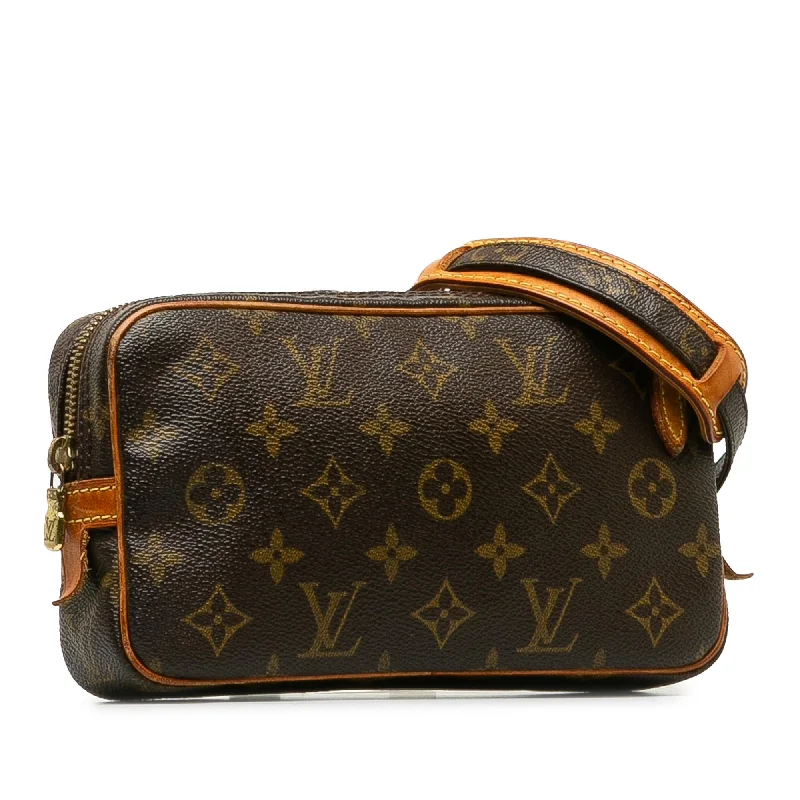 Louis Vuitton bags with a detachable mobile phone holder for convenienceLouis Vuitton Monogram Pochette Marly Bandouliere (3QvjLK)