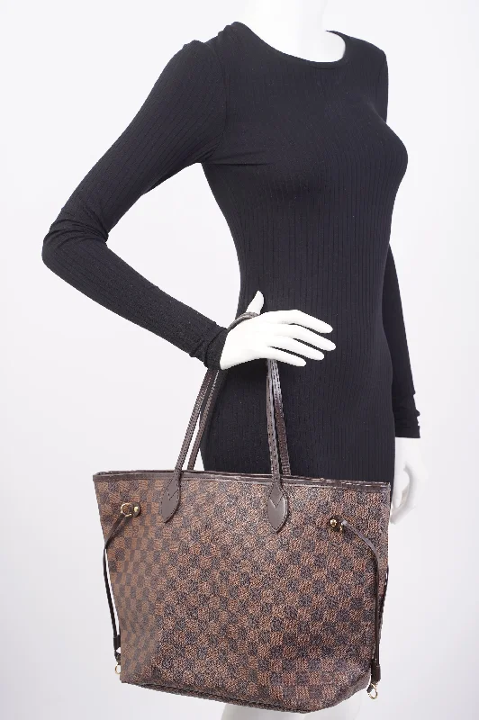 Ladies Louis Vuitton Capucines bags with gold - toned hardwareLouis Vuitton Neverfull Damier Ebene Canvas MM