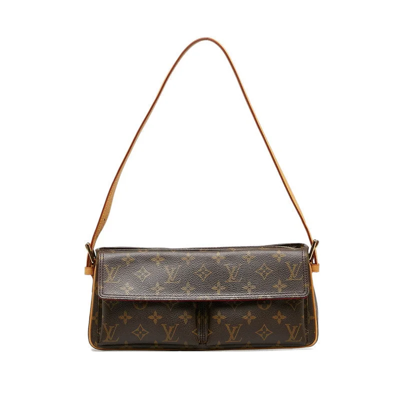 Louis Vuitton bags with a zippered interior pocket for better organizationLouis Vuitton Monogram Vivace MM Shoulder Bag M51164 Brown PVC Leather  Louis Vuitton