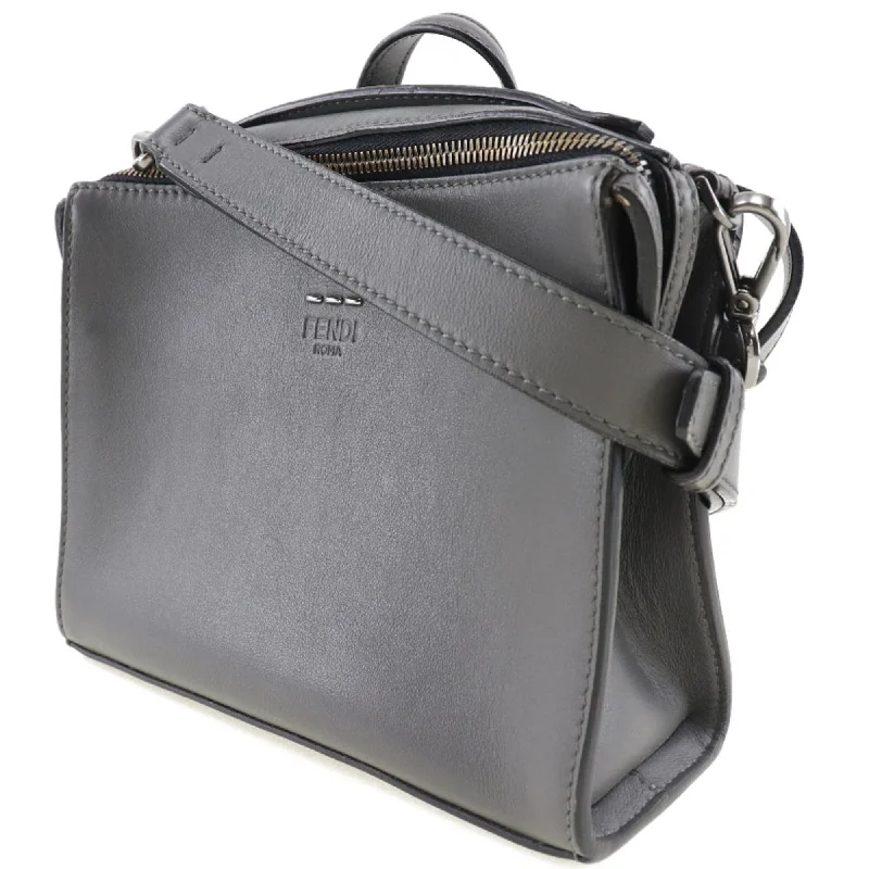 Ladies Fendi Baguette bags with a star - shaped charm for a playful and trendy touchFENDI Mini Messenger 2WAY Shoulder 7M0238O7B Leather Gray Ladies Handbag