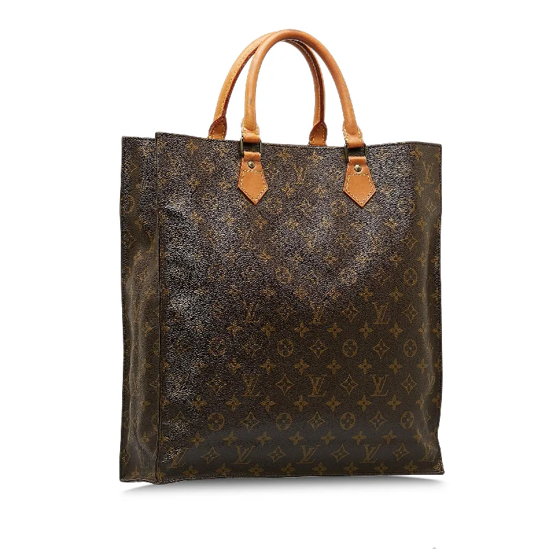 Louis Vuitton tote bags with a spacious interior and multiple pocketsLouis Vuitton Monogram Sac Plat (KN556R)