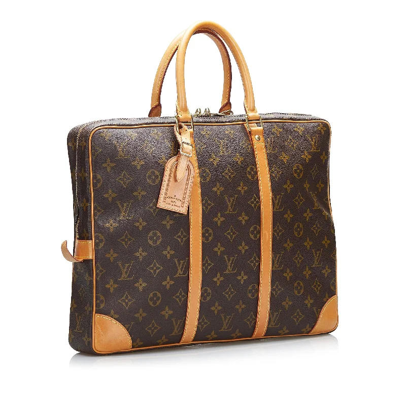 Louis Vuitton tote bags with a water - resistant coating for outdoor useLouis Vuitton Monogram Porte Documents Voyage (6INcpX)