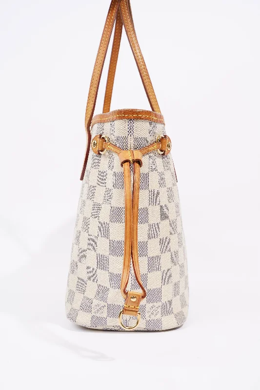 Medium - sized Louis Vuitton tote bags for work and shoppingLouis Vuitton Neverfull Damier Azur Canvas PM