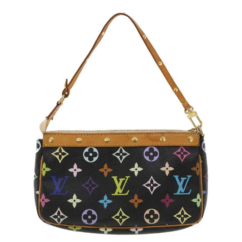 Louis Vuitton Twist bags with a crystal - embellished LV - turnlockLOUIS VUITTON Multicolor Pochette Accessoires Pouch Black M92648 LV Auth am3370