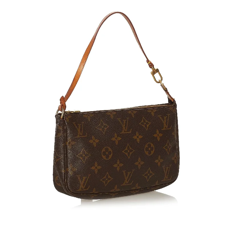 Ladies Louis Vuitton handbags with a detachable coin purse insideLouis Vuitton Monogram Pochette Accessoires 34618)