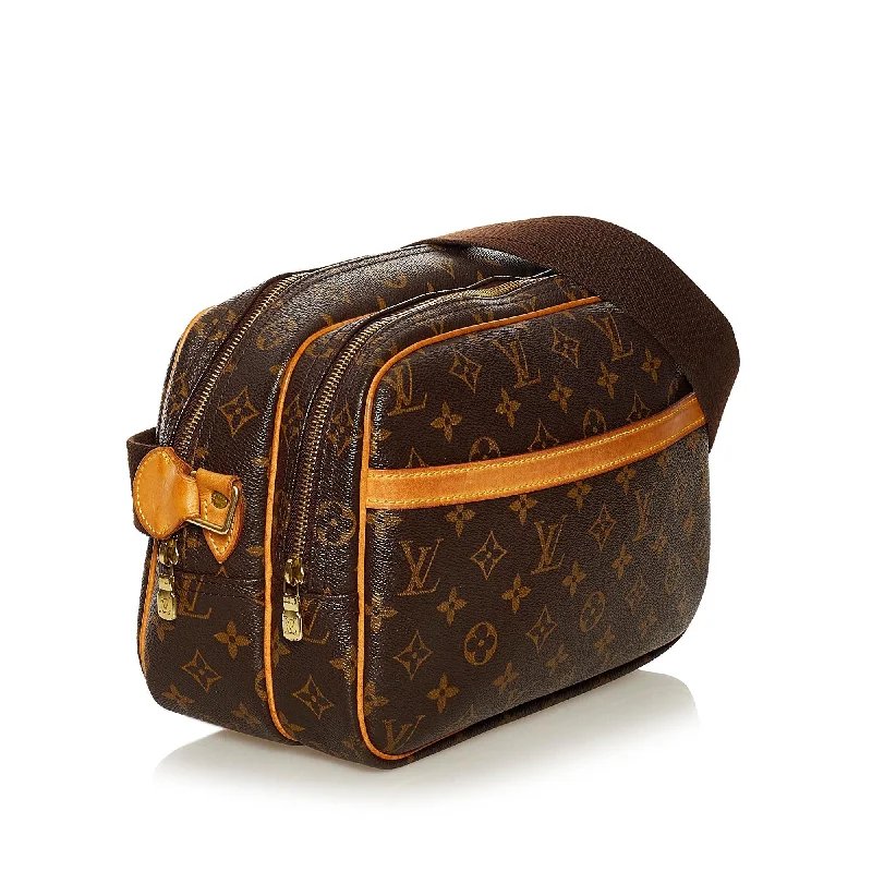 Louis Vuitton bags with a detachable mirror inside for on - the - go touch - upsLouis Vuitton Monogram Reporter PM (34781)