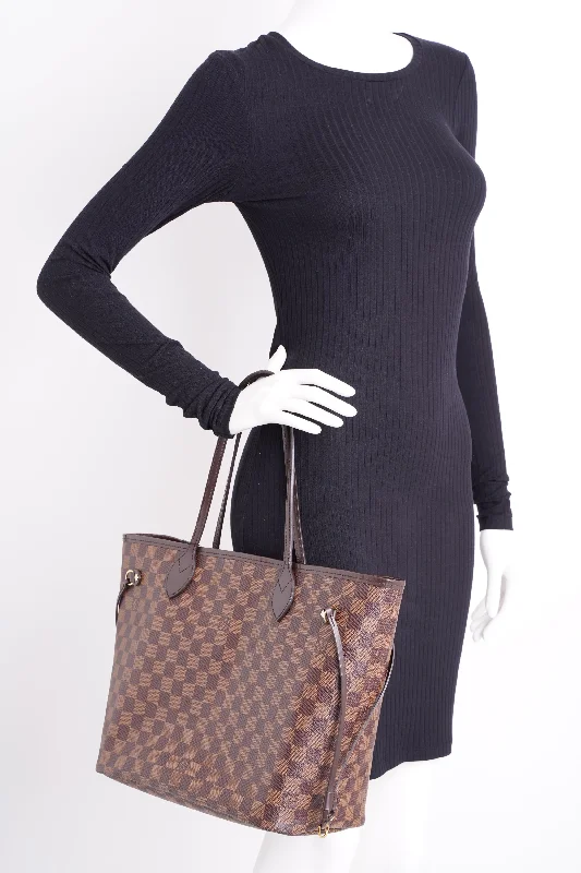 Louis Vuitton Twist bags with a crystal - embellished LV - turnlockLouis Vuitton Neverfull Bag Damier Ebene Canvas MM