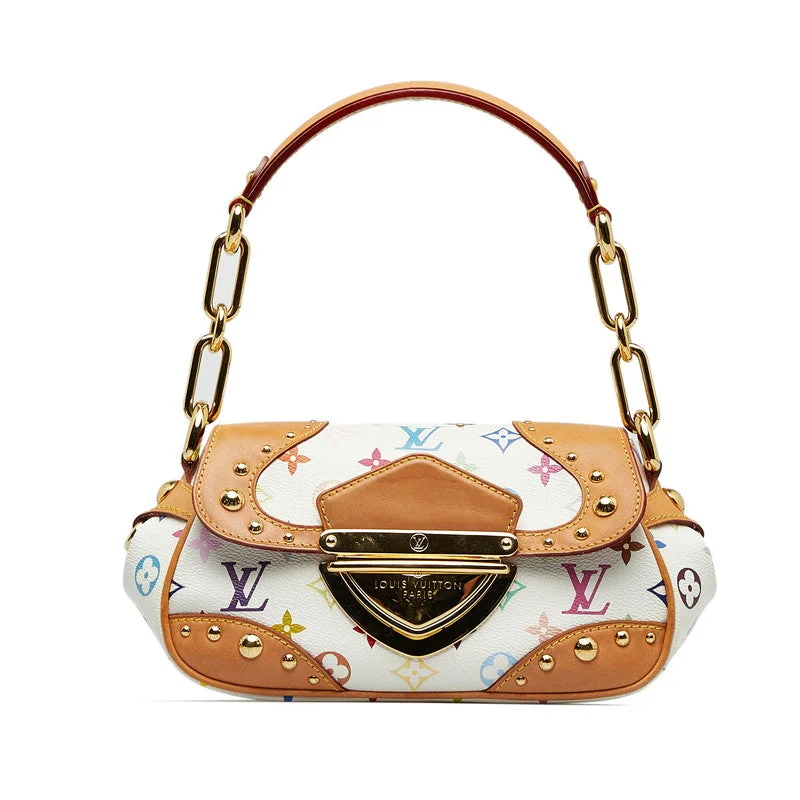 Louis Vuitton bags with a zippered interior pocket for better organizationLouis Vuitton Multicolor Marilyn Shoulder Bag M40127 Bronze White PVC Leather  Louis Vuitton