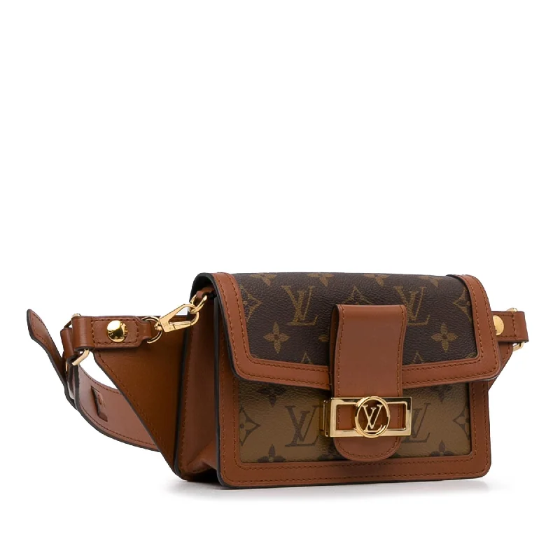 Louis Vuitton crossbody bags in a bold red color for a statementLouis Vuitton Monogram Reverse Dauphine Bumbag (oHIHG3)