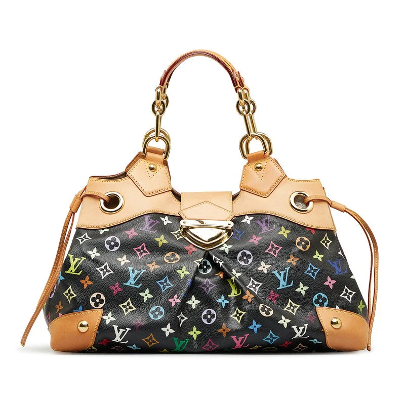 Louis Vuitton bags with a front - zip pocket for small items like keysLouis Vuitton Multicolor Ursula Handbag M40124 Noir Black Multicolor PVC Leather  Louis Vuitton