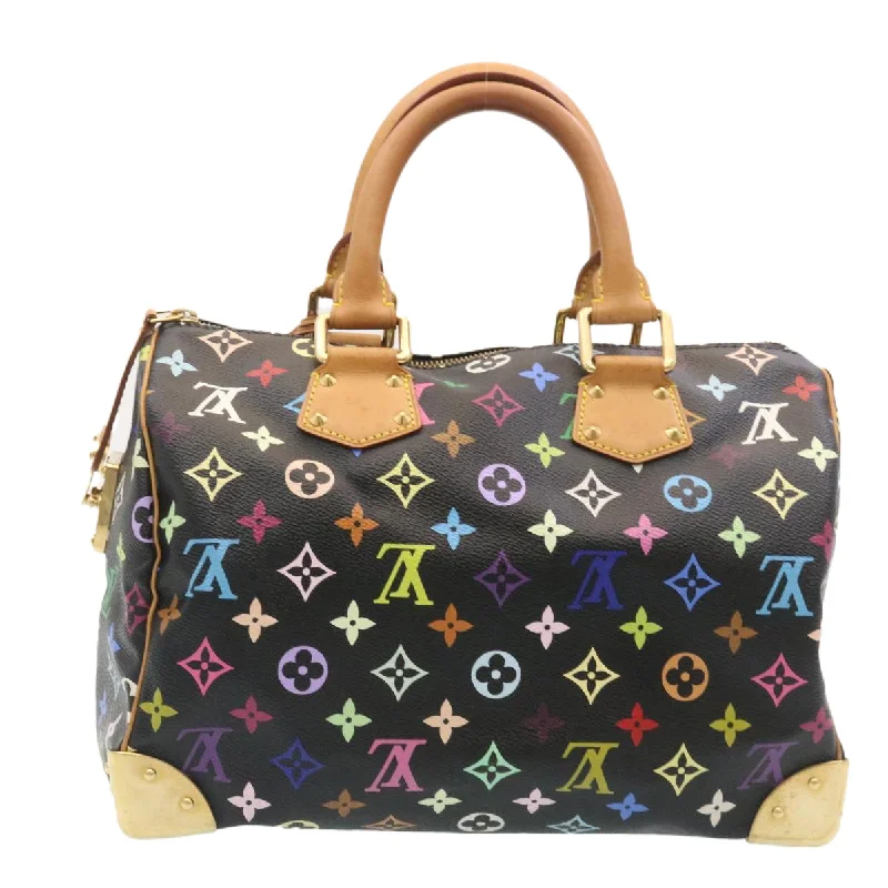 Louis Vuitton handbags with a metal - framed clasp for durabilityLOUIS VUITTON Multicolor Speedy 30 Hand Bag M92642 LV Auth 28793A