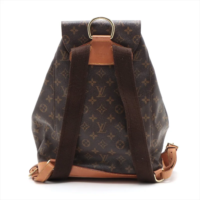 Ladies Louis Vuitton shoulder bags with a magnetic - closure flap for easeLOUIS VUITTON Montsouris GM Backpack in Monogram M51135