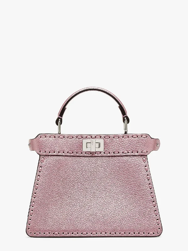 Fendi handbags with a metal - framed clasp for durability and a stylish lookFendi Women Fendi Pink Handbags