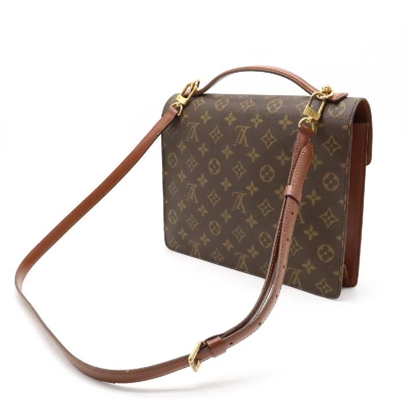 Louis Vuitton bags with a front - zip pocket for small items like keysLouis Vuitton Monograms Montserrat 28 bags Business Bag M51185