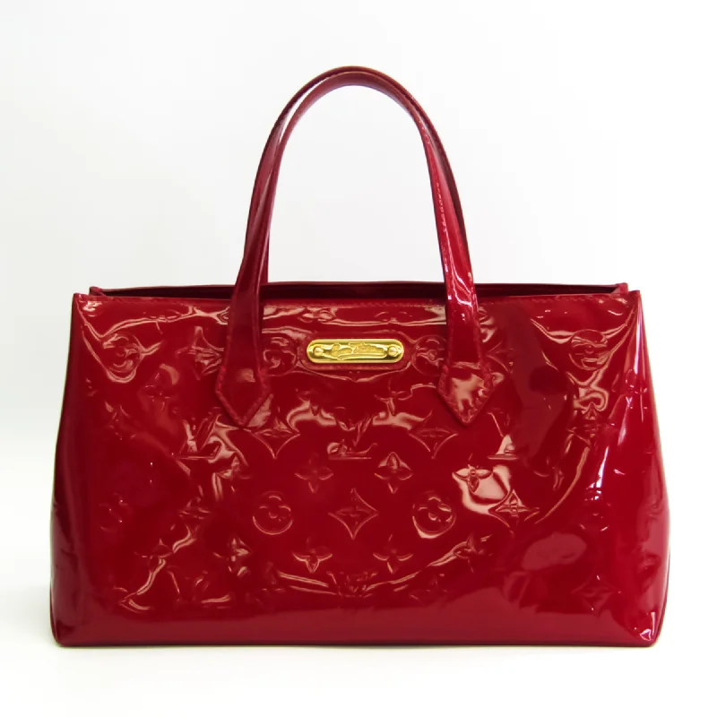 Ladies Louis Vuitton shoulder bags with a single - handle silhouetteLouis Vuitton Monogram Vernis Wilshire PM M93642 Women's Handbag Pomme D'amour