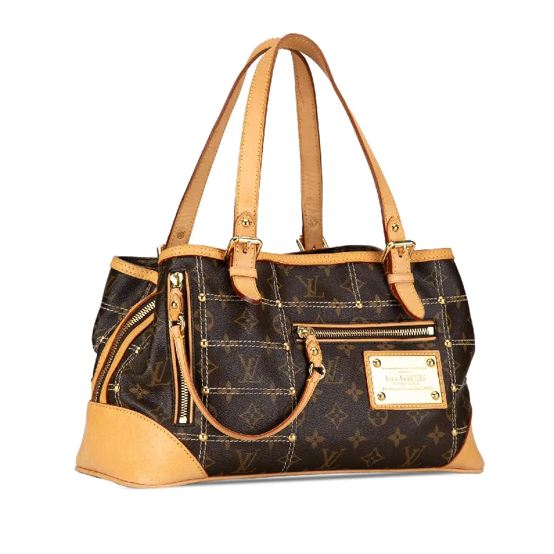 Louis Vuitton handbags with a patent - leather finish for a shiny lookLouis Vuitton Monogram Sac Riveting (pUVKsJ)