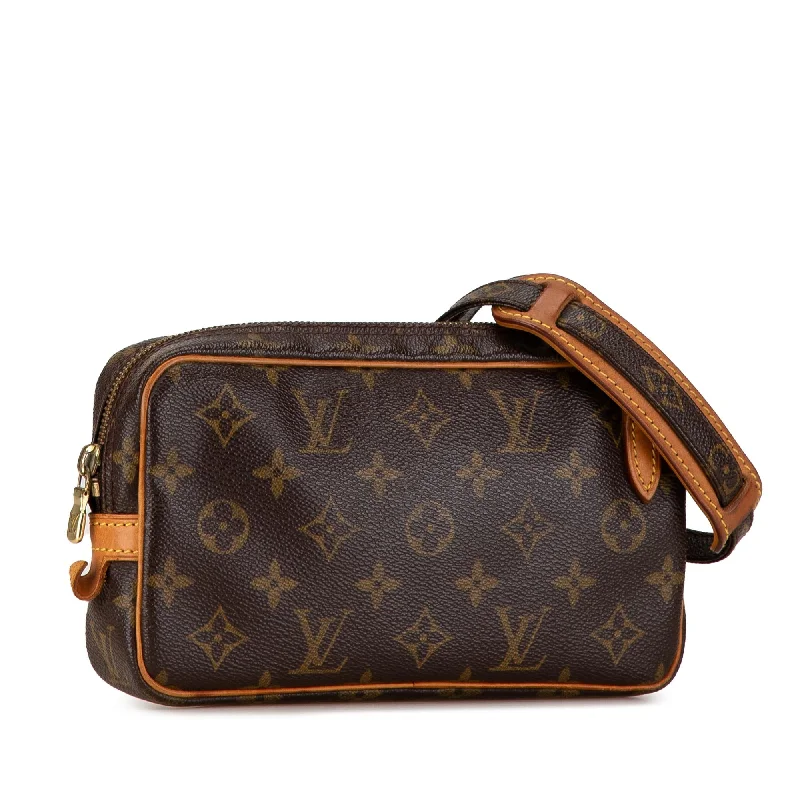 Louis Vuitton Alma bags with a monogram - embossed leather surfaceLouis Vuitton Monogram Pochette Marly Bandouliere (bm7c88)