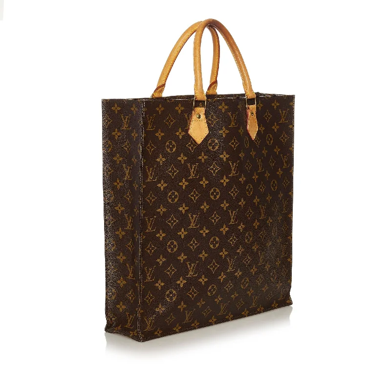 Louis Vuitton tote bags with a water - resistant coating for outdoor useLouis Vuitton Monogram Sac Plat (34499)