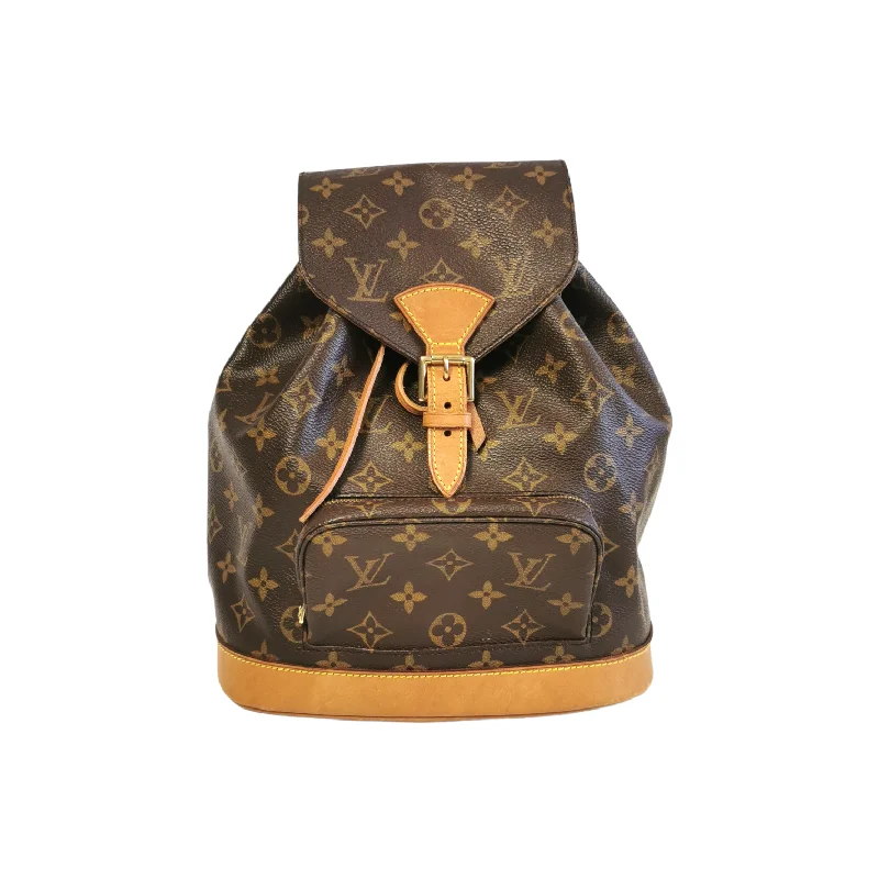 Louis Vuitton bags with a front - flap pocket for quick - access itemsLouis Vuitton Montsouris MM Monogram Canvas