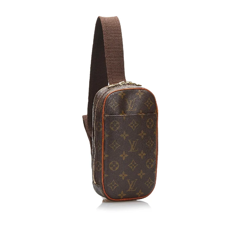 Louis Vuitton bags with a front - zip pocket for small items like keysLouis Vuitton Monogram Pochette Gange (L9EoNA)