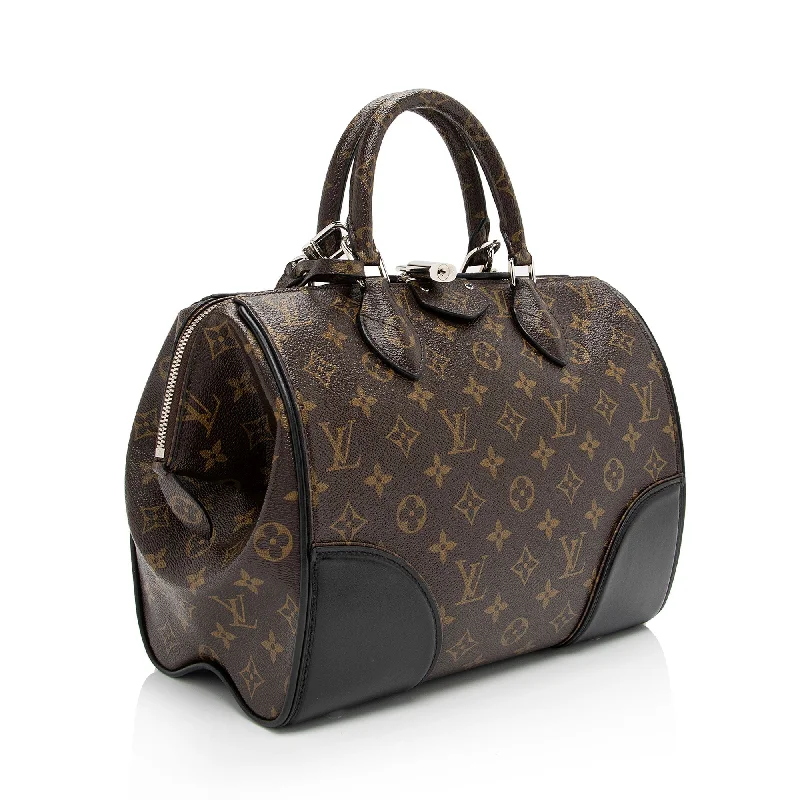 Ladies Louis Vuitton Capucines bags with a detachable shoulder strapLouis Vuitton Monogram Shine Canvas Doc PM Satchel (Ujo1me)