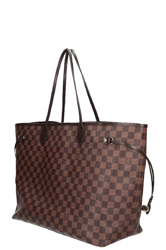 Louis Vuitton bags with a front - zip pocket for small items like keysLOUIS VUITTON Neverfull GM Damier Ebene